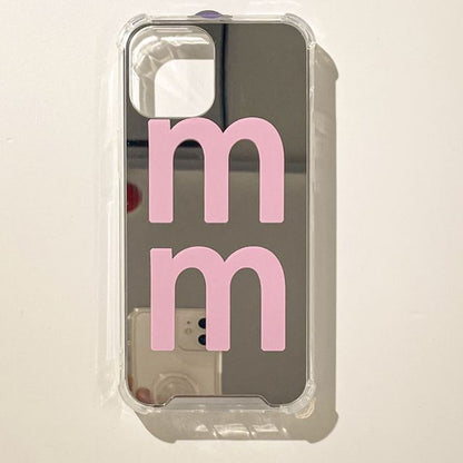 Lettering Case Phone Mirrored