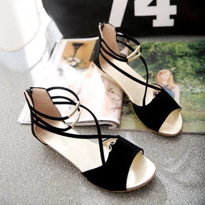 Low-Heel Ankle-Strap Sandals