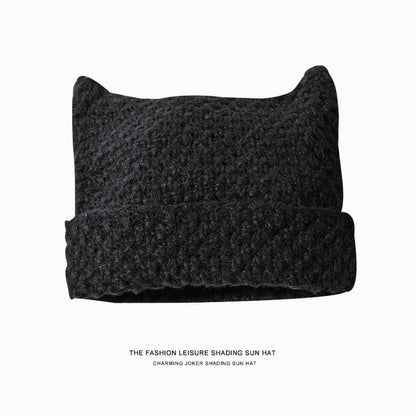 Sample Cat Ear Striped Knit Beanie