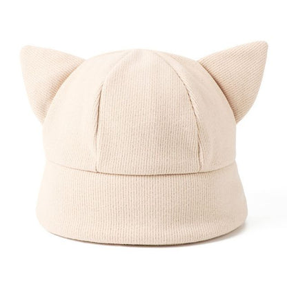 Knit Bucket Ear Cat Hat