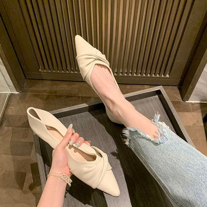 Knotted Pointed-Toe Flats