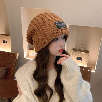 Sample Applique Cable Knit Beanie