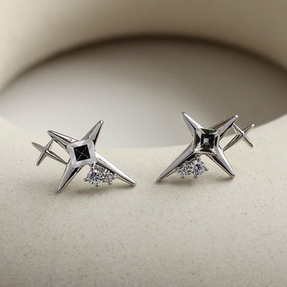 Rhinestone Alloy Star Earring