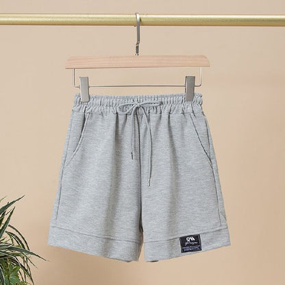 Label Plain High Applique Shorts Waist