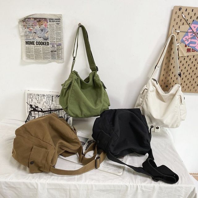 Canvas Crossbody Bag Plain