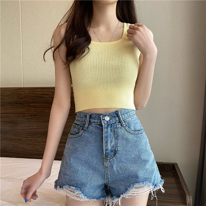 Neck Top Tank Square Plain