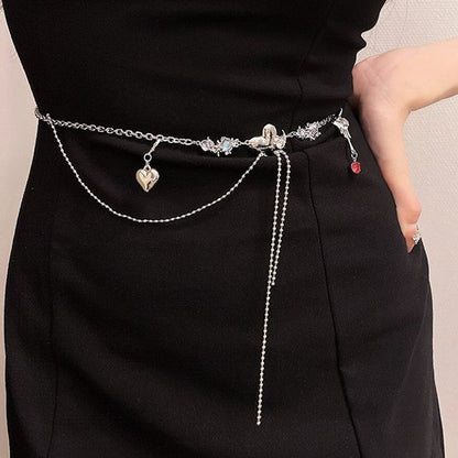 Moonstone Chain Alloy Waist Belt Heart