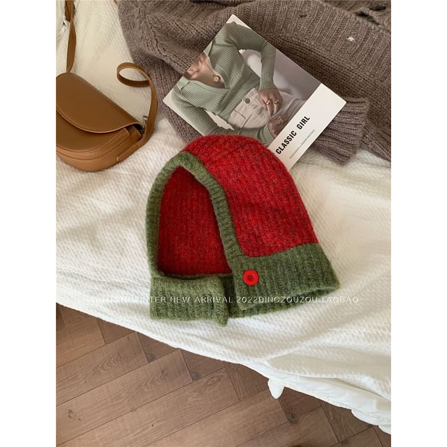 Sample Contrast Trim Knit Balaclava
