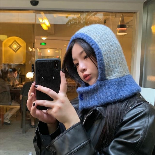 Sample Contrast Trim Knit Balaclava