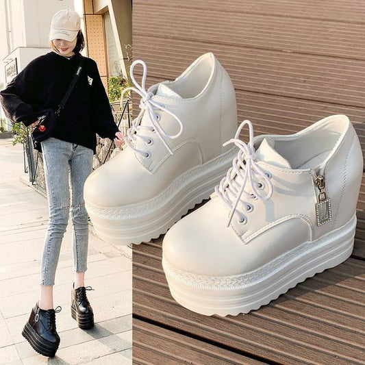 Platform Hidden Wedge Lace Ups