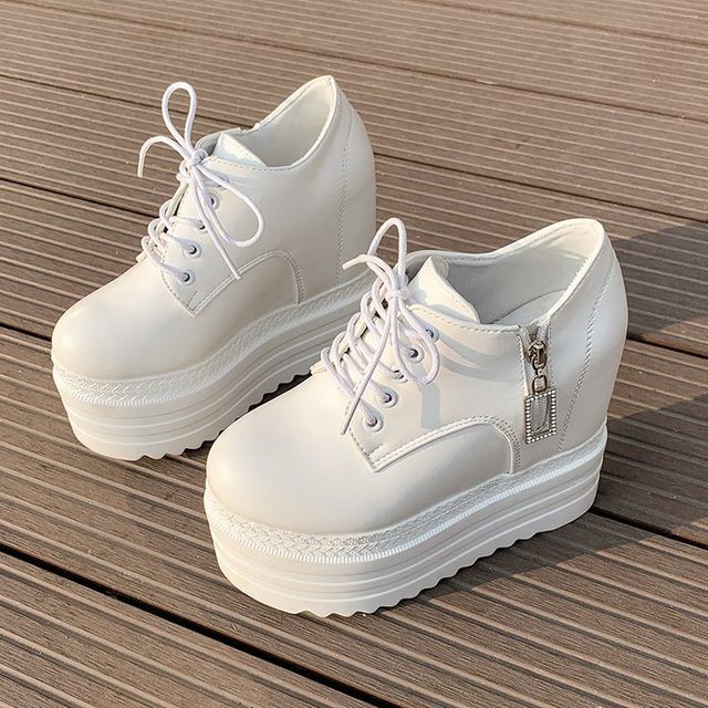 Platform Hidden Wedge Lace Ups