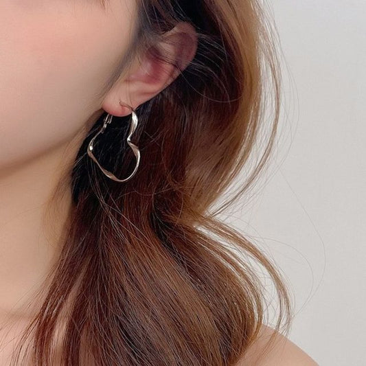 Hoop Earring Clip-On / Heart
