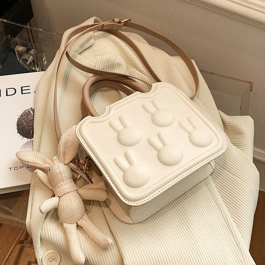 Rabbit Crossbody Faux Bag Top Handle Leather