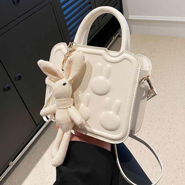 Rabbit Crossbody Faux Bag Top Handle Leather
