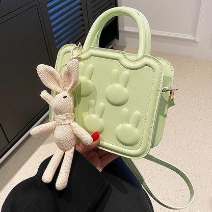 Rabbit Crossbody Faux Bag Top Handle Leather