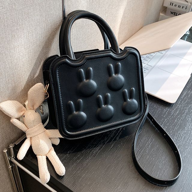 Rabbit Crossbody Faux Bag Top Handle Leather