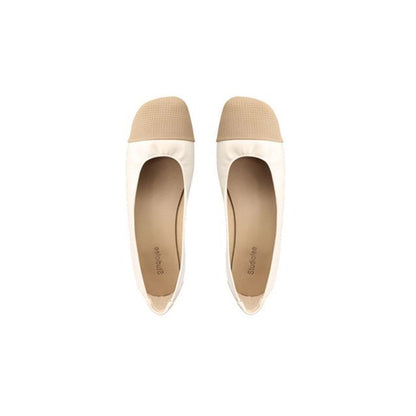 Square-Toe Two-Tone Flats