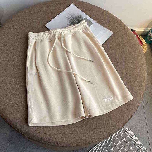 Lettering Waist Shorts Drawstring