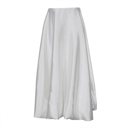 Maxi High Plain Skirt Waist A-Line