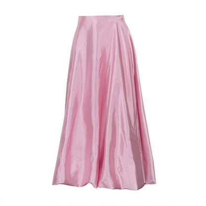Maxi High Plain Skirt Waist A-Line