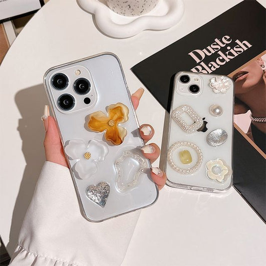Embellished Transparent Phone Case