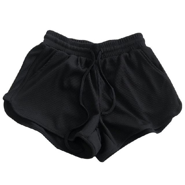 Drawstring Waist Plain Sweat Shorts