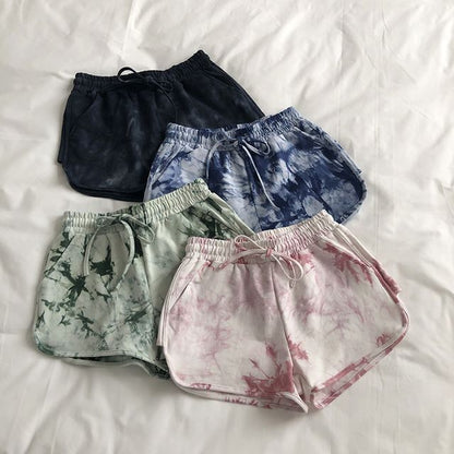Pants Dye Hot Waist Tie Drawstring