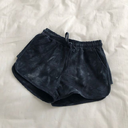 Pants Dye Hot Waist Tie Drawstring