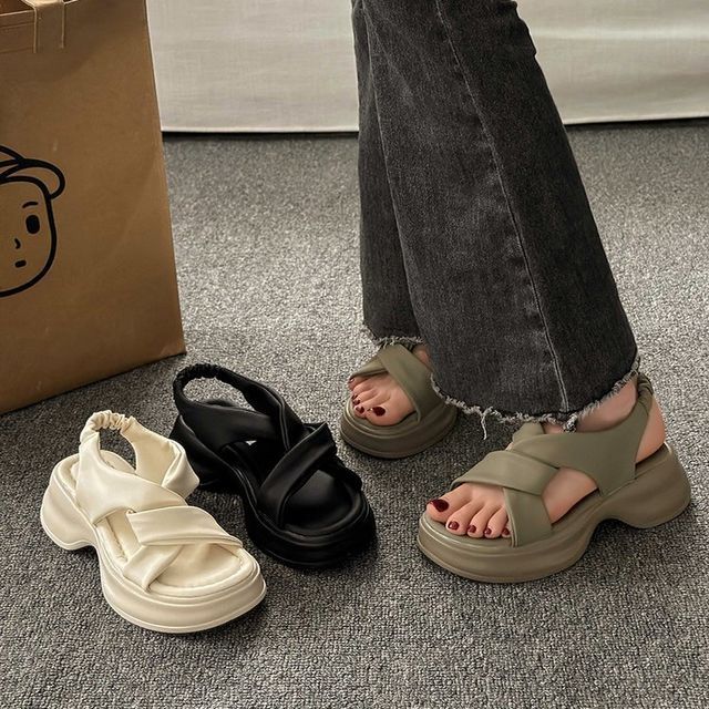 Sandals Knot Platform Slingback