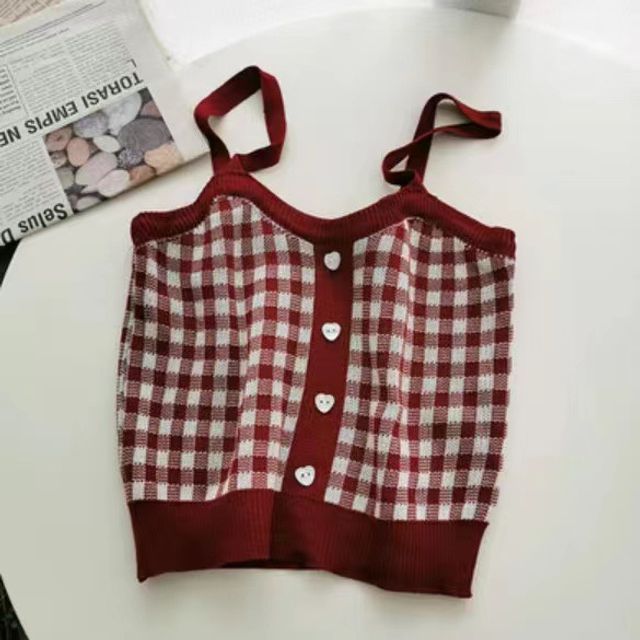 Plaid Cami Top