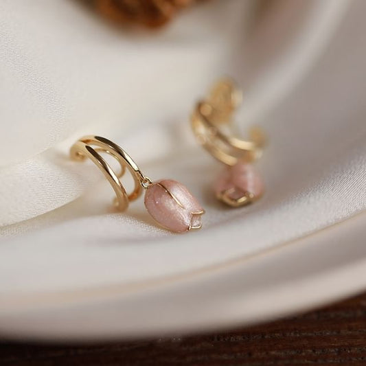 Earring Alloy Dangle Tulip