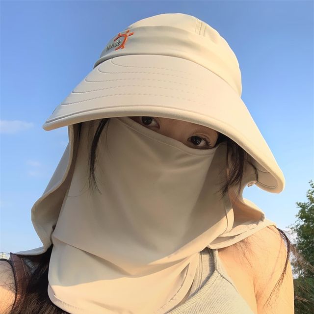 Face Hat Protection Sun Cover Lettering with