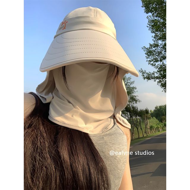 Face Hat Protection Sun Cover Lettering with