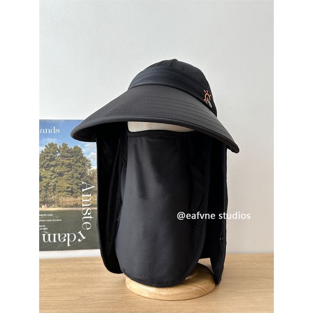 Face Hat Protection Sun Cover Lettering with