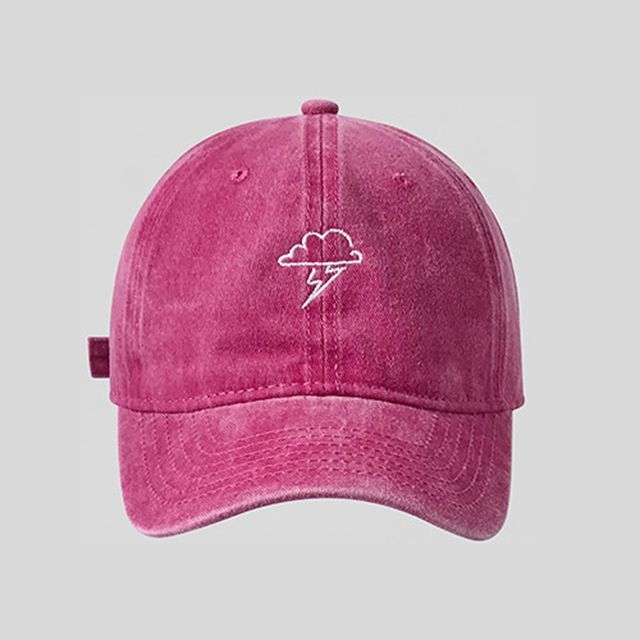 Lightning Baseball Embroidered Cap Cloud
