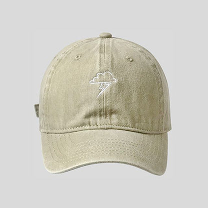 Lightning Baseball Embroidered Cap Cloud