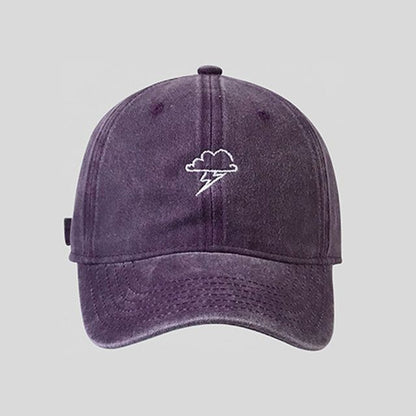 Lightning Baseball Embroidered Cap Cloud