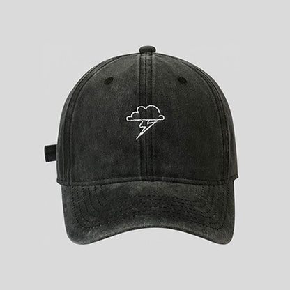 Lightning Baseball Embroidered Cap Cloud