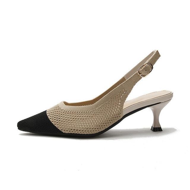 Sample Pointed Slingback Kitten Heel Sandals