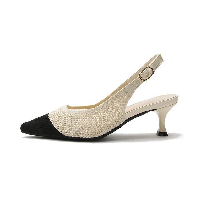 Sample Pointed Slingback Kitten Heel Sandals