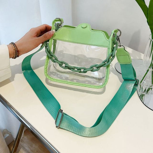 Chain Crossbody Transparent Bag