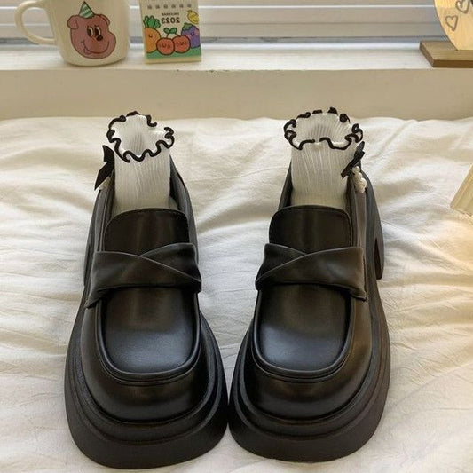 Chunky Platform Loafers Heel