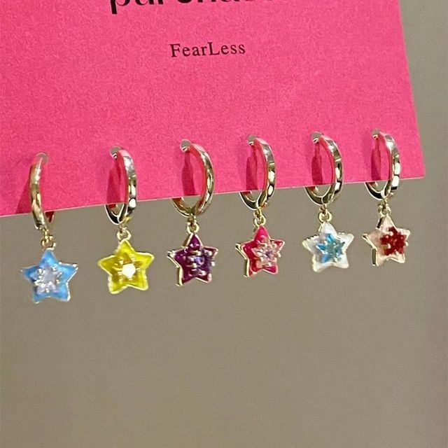 6: Star (Various Dangle Earring of Set Designs) Alloy