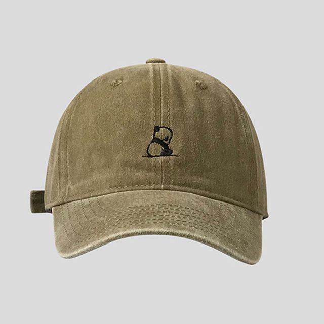 Baseball Embroidered Panda Cap
