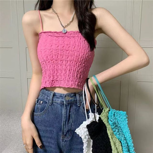 Cami Cropped Ruched Top