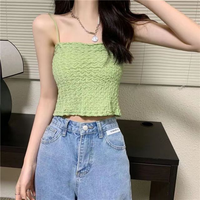 Cami Cropped Ruched Top