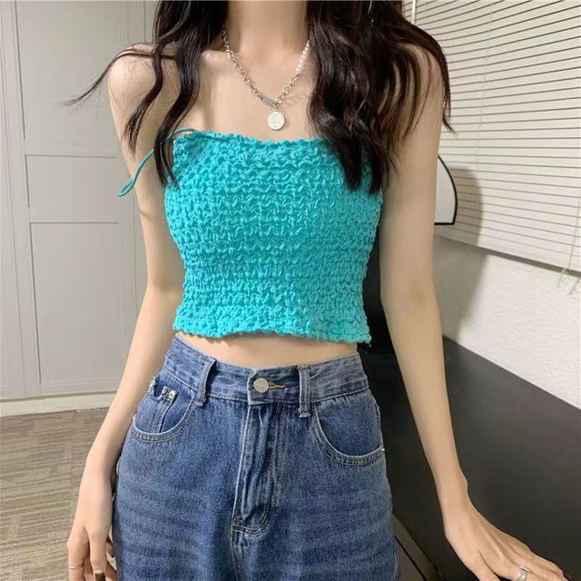 Cami Cropped Ruched Top