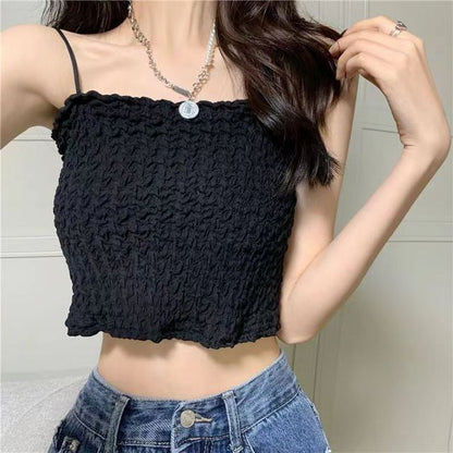 Cami Cropped Ruched Top