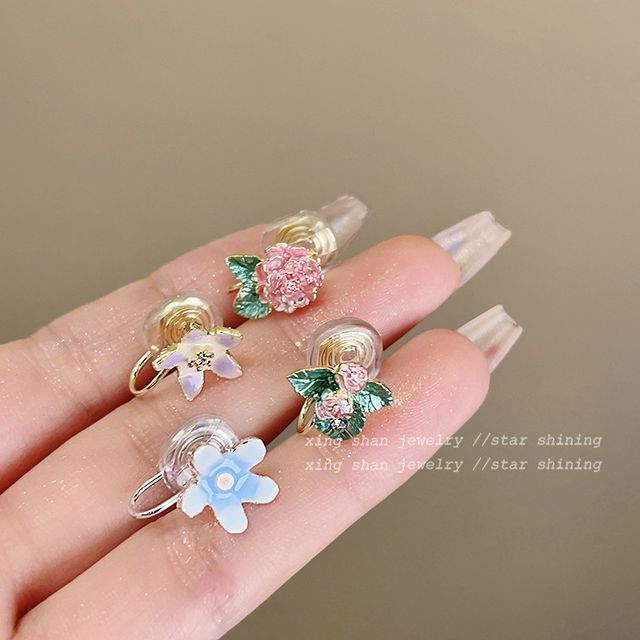 4: (Various of Alloy Earring Designs) Floral Set