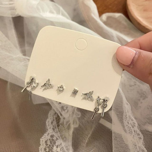 Stud Rhinestone 6: Set Ear of